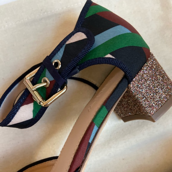 J. Crew Mary Jane Pumps with Glittery Heel 6M - Picture 8 of 9